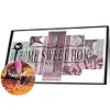 (US Local)HOME 95x45cm 5D DIY Full Drill Round Big Size Diamond Painting Kit Home Wall Room Decor
