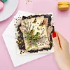 6Pcs Xmas Happy Birthday DIY Diamond Painting Card Rhinestone Painting Card Kit