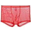 Men's sexy ultra-thin transparent mesh boxer briefs