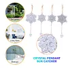 4pcs Window Hanger Double Sided Diamond Art Christmas Snowflake Wind Chimes Gift