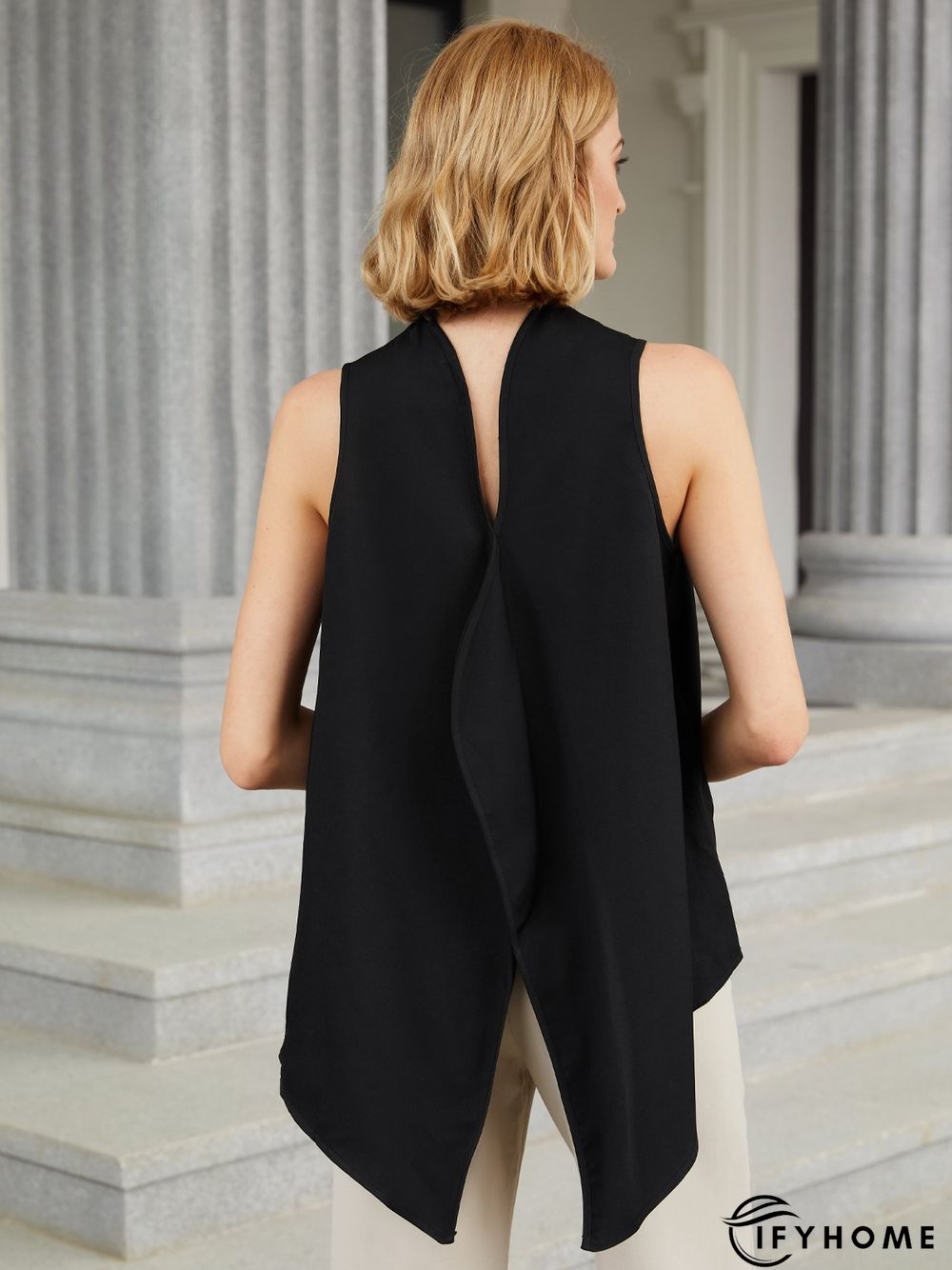 Elegant Turtleneck Shift Solid Top | IFYHOME
