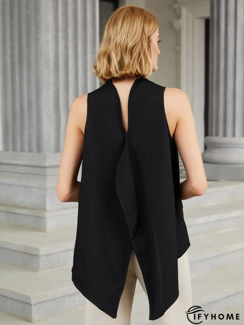 Elegant Turtleneck Shift Solid Top | IFYHOME