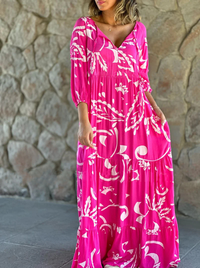 Plus Size Printed Maxi Dress