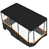[US Local Warehouse] Fits 6-Person Golf Cart Rain Cover with Transparent Windshield & Reflective Strips 600D Waterproof Oxford Fabric Outdoor Golf Cart Protector Compatible with Club Car & for EZGO
