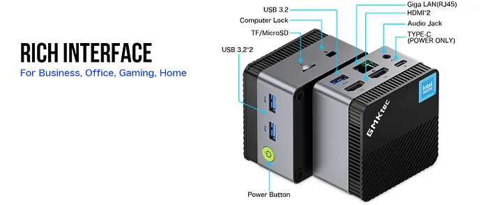 Intel Alder Lake N97 Mini PC--NucBox G5