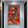 Diamond Painting-DIY Full Round Drill Flame Dragon(70*40cm)