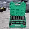 15pcs Electric Wrench Sleeve Head with Portable Storage Case 8-32mm Black Finish