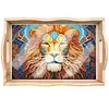 DIY Diamond Painting Wooden Tray Food Tray with Handle Living Room Decoration Donut Wooden Tray Kit