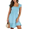 Casual Sleeveless Square Neck Dress