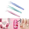 3pcs Diamond Painting Stainless Steel Tweezers Set DIY Mosaic Crafts Tools
