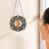 (US Local) DIY Flowers Hanging Mirror Diamond Art Kits Wall Door Decoration