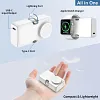 Portable Dual Plug Capsule Fast Charging Power Bank With IOS And Type-C Connector For Apple and Android Phones Wireless Charging Stand