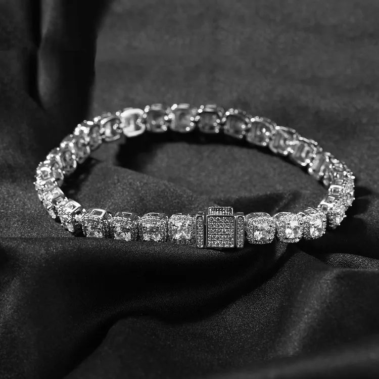 Iced Hip Hop Rock Candy Tennis Chains Bracelets Necklaces For Women And Men