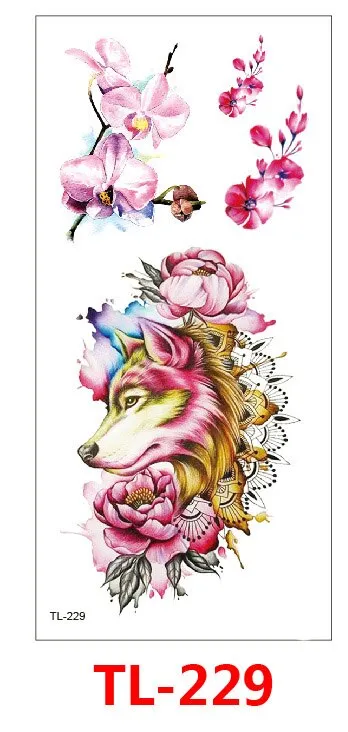 Waterproof Temporary Tattoo Sticker Mermaids Animals Flowers Designs Tattoos Body Art Arm Fake Tatoo Women Men