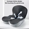 Memory Foam L-Shaped Integrated Seat Cushion with Lumbar Support Sitting Pillow