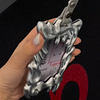Non-attribute electroplated silver shaped card holder