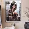 (US Local)Girl on The Suitcase-Paint By Numbers Kit(50x70cm)