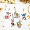 5pcs DIY Diamond Painting Rabbit Keychains