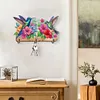 Wooden Hummingbird Flower Special Shape Diamond Painting Hanging Hooks for Decor