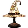 Stained Glass Witch Hat Lamp LED Creative Table Lamp Night Light for Home Decor