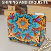 (US Local)DIY Mandala Diamond Art Wooden Coin Pouch with Chain 5D Diamond Painting Purse