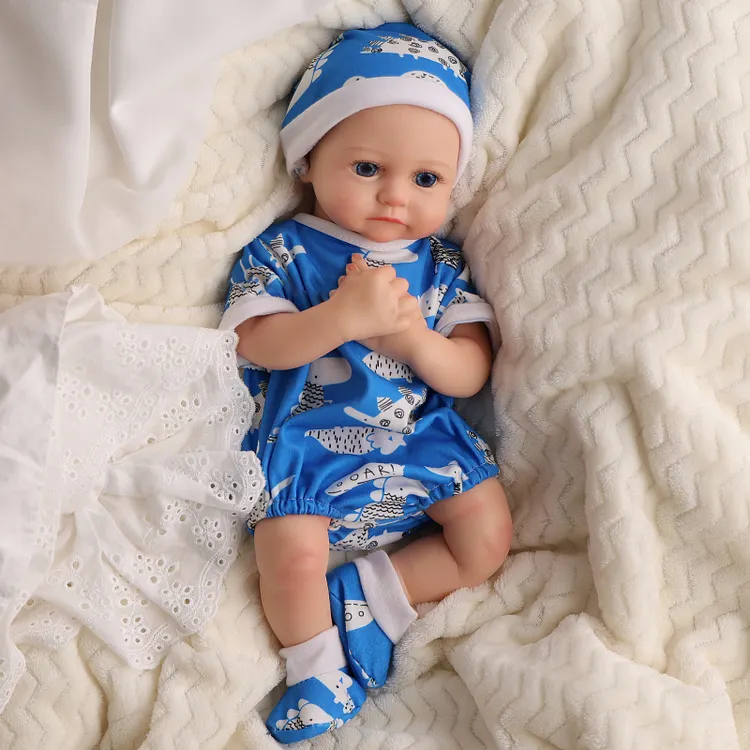 Babeside Jeffrey 16" Realistic Silicone Quiet Baby Little Infant Boy Building Lovely Memories