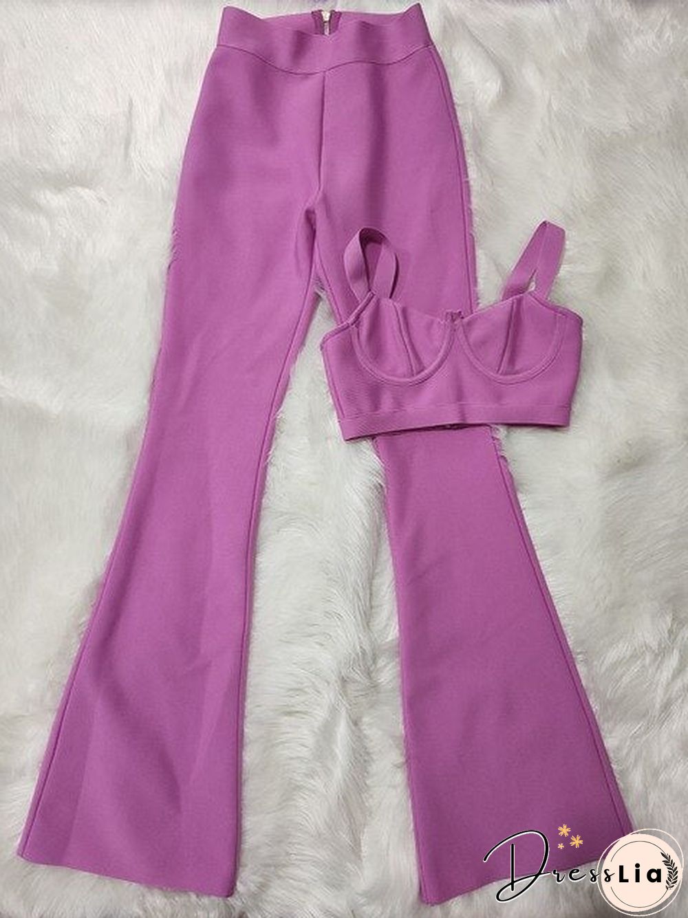 High quality Summer New Women's Set Purple Blue Two Pieces Set Bodycon Rayon Bandage Set Evening Party Sexy Fashion Outfit