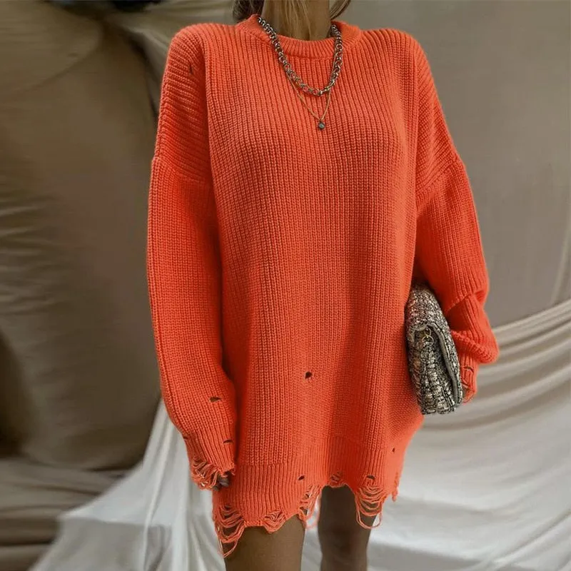 FSDA O Neck 2021 Green Sweater Dress Women Knitted Long Sleeve Autumn Winter Y2K Oversized Mini Elegant Dresses Party Sexy