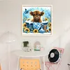(Stamped/Counted) Bathing Yak And Sunflower-11CT Cross Stitch 40*40cm/15.75*15.75in