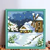 Winter-9CT Stamped Cross Stitch Bead Embroidery 17*17cm