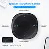 USB Speakerphone Microphone, Conference Speaker Omnidirectional Computer Mic, with 360&ordm; Voice Pickup, Touch-Sensor Buttons for Mute/unmute, Streaming, Call Speaker Skype, Webinar, Interview - Black