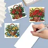 6PCS Xmas Flower DIY Diamond Art Greeting Cards Congratulations Cards & Gifts