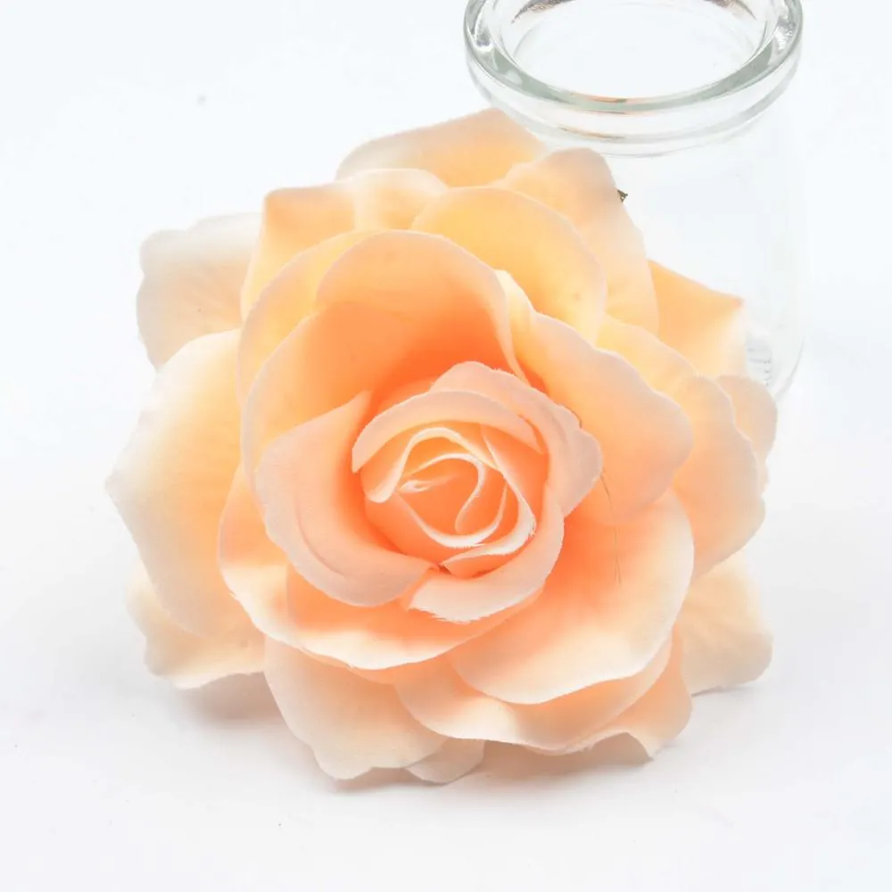 30pcs 10cm Large Silk Rose Artificial Flower Heads For Home Wedding Party Decoration DIY Garland Fake Flower Wall Accessories