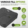 [US Local Warehouse] Patio Umbrella Base 286lbs Capacity Square Market Stand with 4 Lockable Wheels