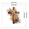 (Stamped/Counted) Wooden Flower Cross - 11CT Cross Stitch 40*40cm