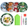 4 PCS Christmas Diamond Painting Placemat Kit for Home Kitchen Parties & Camping