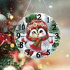 (US Local) DIY Xmas Diamond Painting Ornament with Clock Function Creative Craft