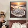 Beach Skirt Beauty - Partial Special Shaped Diamond Painting 30*30cm