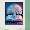 Arbre R&ecirc;veur Et Tranquille-Compl&egrave;te Rond Diamant Peinture-40X50CM
