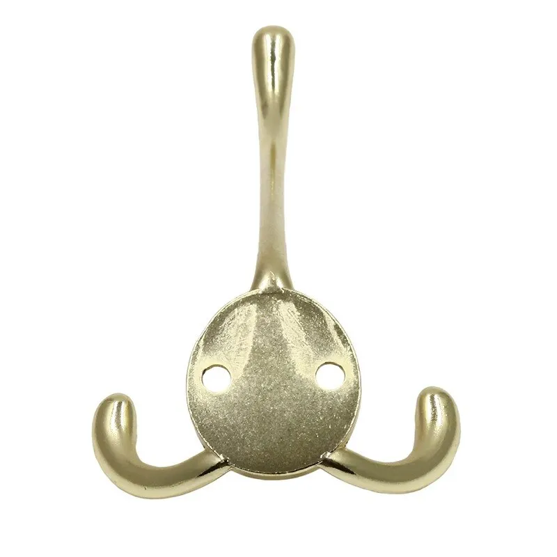 1Pcs Coat Hooks Wall Mounted Wall Mounted for Hat hardware Dual Prong Retro Coat Hanger with Screws Coat Hat Hook