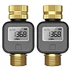 Digital Water Flow Meter IPX5 Waterproof Brass Inlet Outlet Flow Rate Test Meter