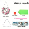 (US Local)Acrylic Special Shape Flowers 5D Diamond Painting Clock Art Craft for Home Decor