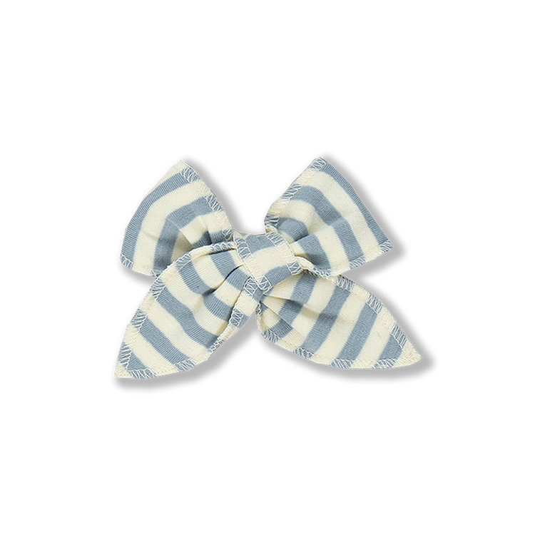 Cloud Blue Classic Stripe Medium Bow
