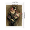 Smell Flower Beauty 2-14CT Stamped Cross Stitch 44*61cm/17.32*24.02in(Big Size)