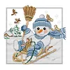 Snowman-14CT Stamped Cross Stitch Kit(26*23cm)