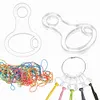 (US Local)40Pcs Acrylic Cross Stitch Threading Board Floss Bobbins for Cross Cotton (1)
