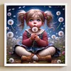 Diamond Painting-DIY Full Round Drill Dandelion Girl