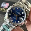 Rolex Datejust 41mm Stainless Steel on Oyster with Diamond Blue Dial and Fluted Bezel Super Clone
