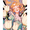 【Limited Stock Sale】Tulip Girl-Paint by Numbers Acrylic Painting 40*50CM