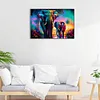 Diamond Painting -DIY Full Round Drill Stained Glass Two Elephants(60*40CM)